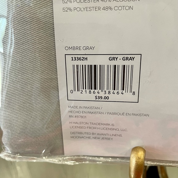 🆕Halston Ombré Grey Shower Curtain-NWT - Picture 8 of 11